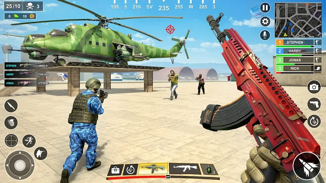 Взломанная Anti Terrorist Shooting Game  [МОД Все открыто] — стабильная версия apk на Андроид screen 2