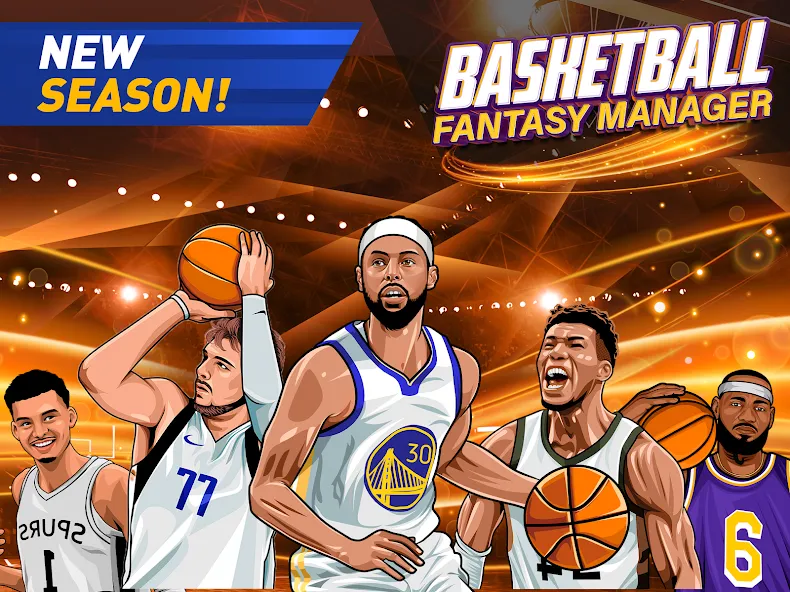 Скачать взлом Basketball Fantasy Manager NBA  [МОД Много денег] — стабильная версия apk на Андроид screen 1