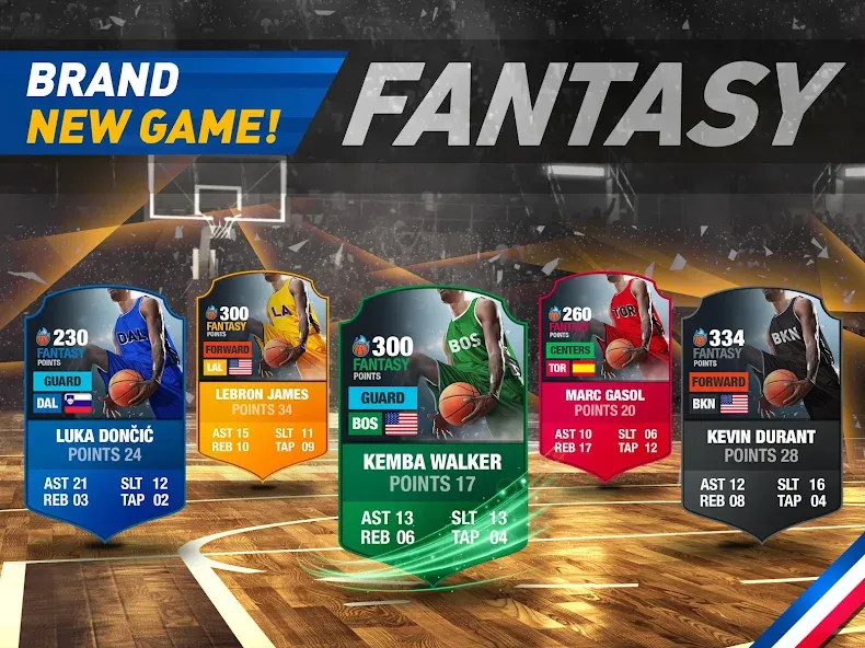 Скачать взлом Basketball Fantasy Manager NBA  [МОД Много денег] — стабильная версия apk на Андроид screen 3