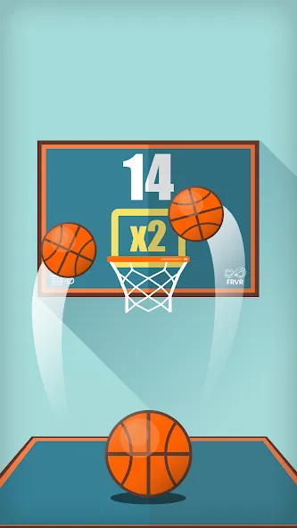 Скачать взломанную Basketball FRVR — Dunk Shoot (Баскетбол ФРВР)  [МОД Mega Pack] — последняя версия apk на Андроид screen 1