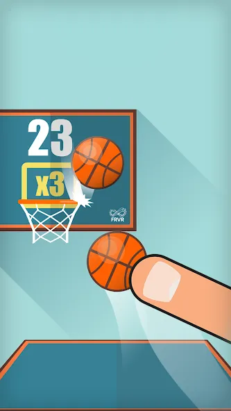 Скачать взломанную Basketball FRVR — Dunk Shoot (Баскетбол ФРВР)  [МОД Mega Pack] — последняя версия apk на Андроид screen 3