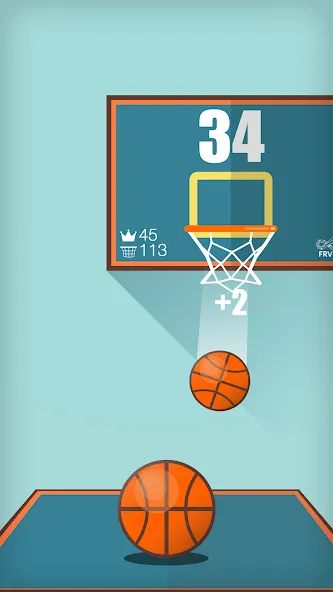 Скачать взломанную Basketball FRVR — Dunk Shoot (Баскетбол ФРВР)  [МОД Mega Pack] — последняя версия apk на Андроид screen 4