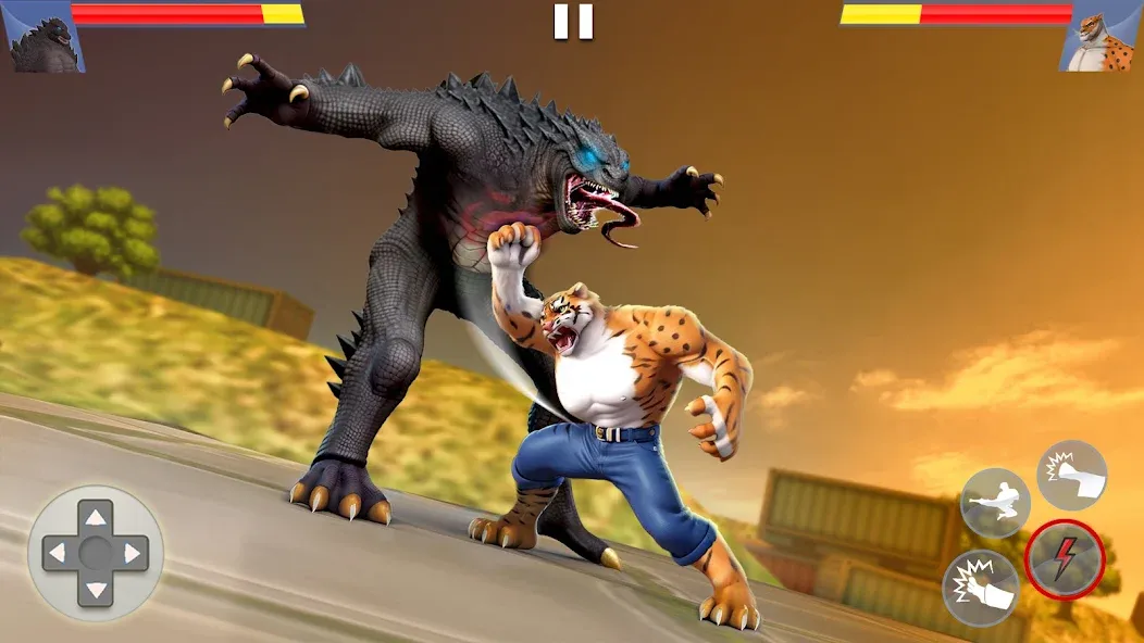 Скачать взломанную Kung Fu Animal: Fighting Games (Кунгфу животное)  [МОД Mega Pack] — стабильная версия apk на Андроид screen 1