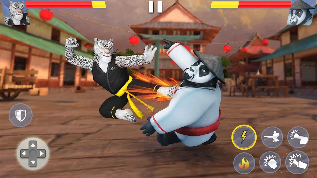 Скачать взломанную Kung Fu Animal: Fighting Games (Кунгфу животное)  [МОД Mega Pack] — стабильная версия apk на Андроид screen 2