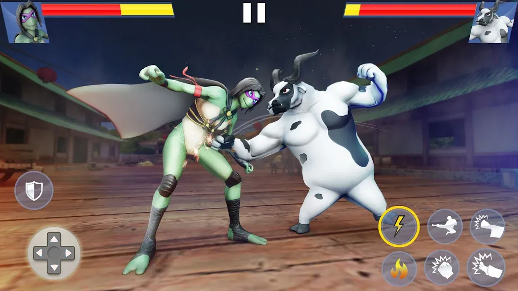 Скачать взломанную Kung Fu Animal: Fighting Games (Кунгфу животное)  [МОД Mega Pack] — стабильная версия apk на Андроид screen 3