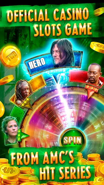 Взломанная The Walking Dead Casino Slots (Зе Вокинг Дед Казино Слотс)  [МОД Бесконечные деньги] — последняя версия apk на Андроид screen 2