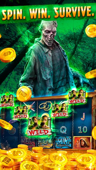 Взломанная The Walking Dead Casino Slots (Зе Вокинг Дед Казино Слотс)  [МОД Бесконечные деньги] — последняя версия apk на Андроид screen 3