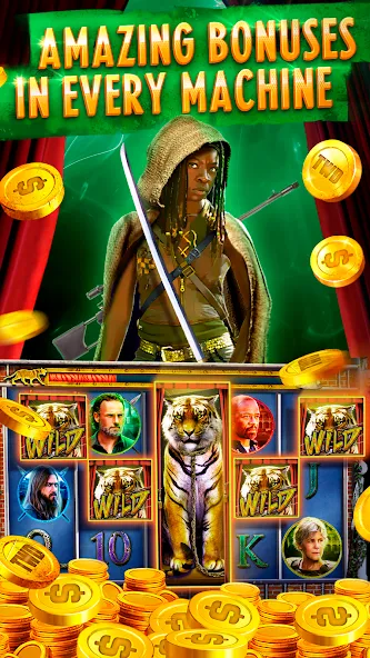 Взломанная The Walking Dead Casino Slots (Зе Вокинг Дед Казино Слотс)  [МОД Бесконечные деньги] — последняя версия apk на Андроид screen 4