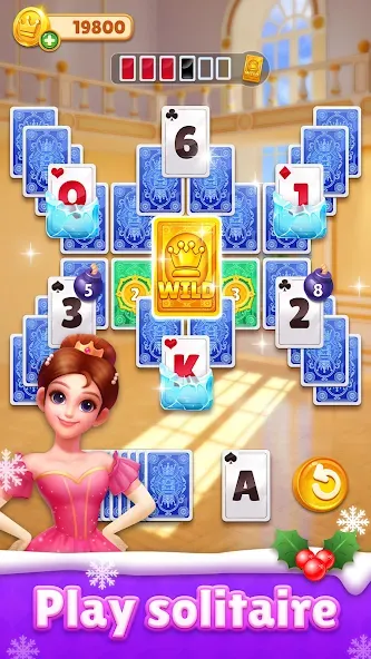 Взломанная Royal Solitaire Tripeaks  [МОД Unlimited Money] — последняя версия apk на Андроид screen 1