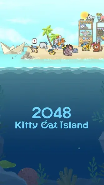 Скачать взлом 2048 Kitty Cat Island (Остров Кошачьеи Кошки)  [МОД Меню] — стабильная версия apk на Андроид screen 1