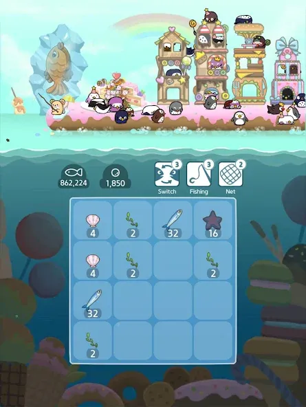 Взломанная 2048 Penguin Island  [МОД Mega Pack] — последняя версия apk на Андроид screen 4