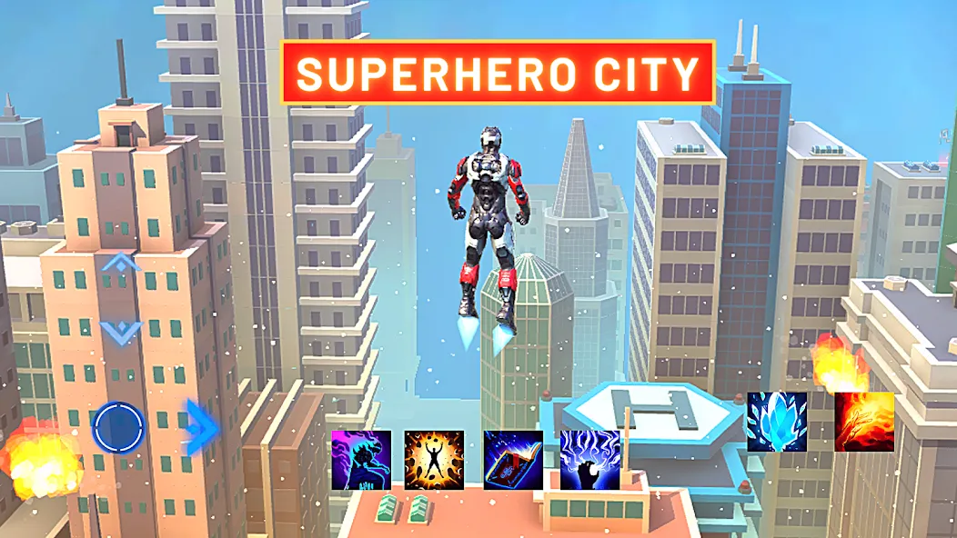 Взлом Super hero Flying iron jet man  [МОД Бесконечные монеты] — последняя версия apk на Андроид screen 2