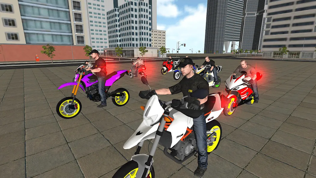 Взломанная Bike Driving: Police Chase  [МОД Menu] — последняя версия apk на Андроид screen 1