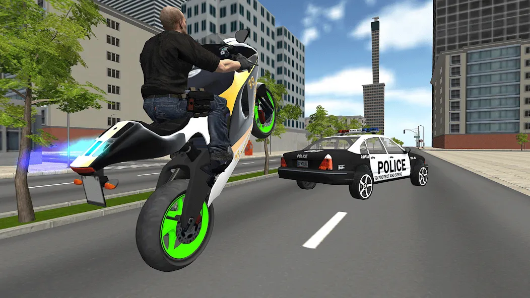 Взломанная Bike Driving: Police Chase  [МОД Menu] — последняя версия apk на Андроид screen 2