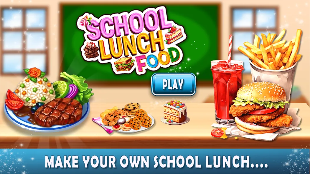 Взлом Lunch Box cooking Games 2023 (ШКОЛЬНЫЙ ОБЕД ПРИГОТОВЛЕНИЕ ПИЩИ Создание поваров)  [МОД Все открыто] — стабильная версия apk на Андроид screen 1