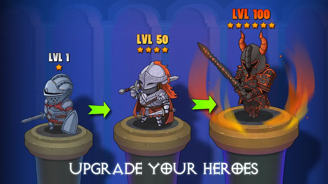 Взлом Dungeon: Age of Heroes (Данжен)  [МОД Unlimited Money] — последняя версия apk на Андроид screen 3