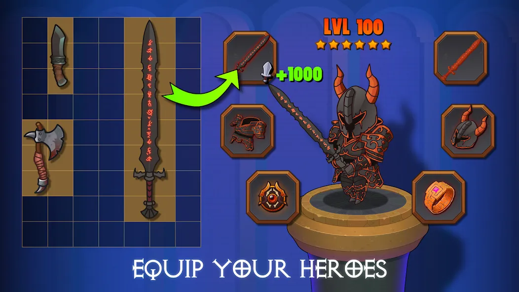 Взлом Dungeon: Age of Heroes (Данжен)  [МОД Unlimited Money] — последняя версия apk на Андроид screen 4