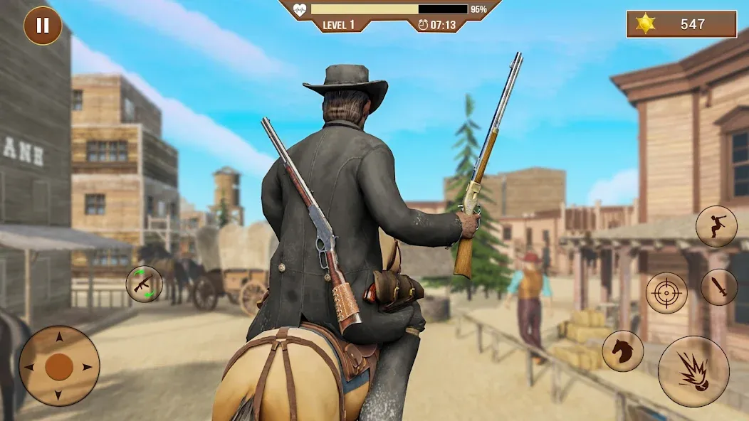 Взлом West Cowboy Shooting Games 3D  [МОД Бесконечные деньги] — последняя версия apk на Андроид screen 1