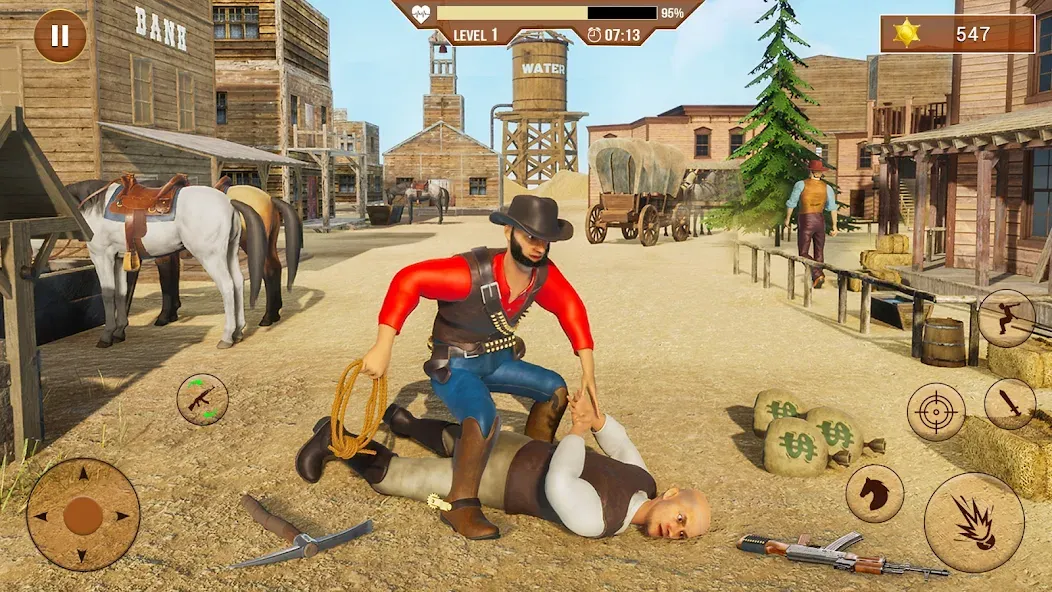 Взлом West Cowboy Shooting Games 3D  [МОД Бесконечные деньги] — последняя версия apk на Андроид screen 2