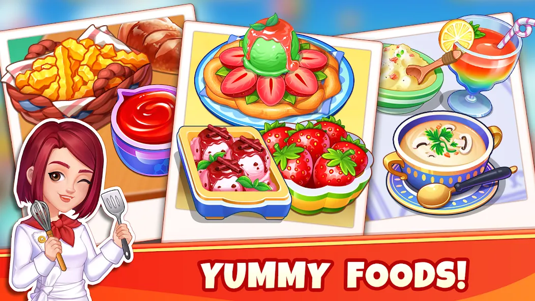 Скачать взломанную Cooking Wonder-Restaurant Game (Кукинг Вондер)  [МОД Menu] — стабильная версия apk на Андроид screen 1