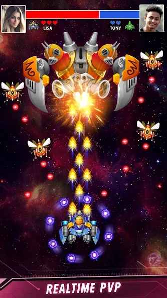 Скачать взлом Space shooter — Galaxy attack (Спейс шутер)  [МОД Все открыто] — последняя версия apk на Андроид screen 3