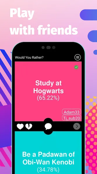 Скачать взломанную Would You Rather? questions  [МОД Бесконечные деньги] — полная версия apk на Андроид screen 3