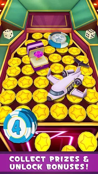 Взломанная Coin Dozer: Casino (Коин Дозер)  [МОД Mega Pack] — стабильная версия apk на Андроид screen 2