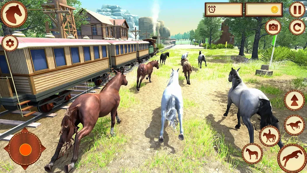 Скачать взломанную Virtual Wild Horse Family Sim (Виртуальное семейство диких лошадей)  [МОД Mega Pack] — последняя версия apk на Андроид screen 3