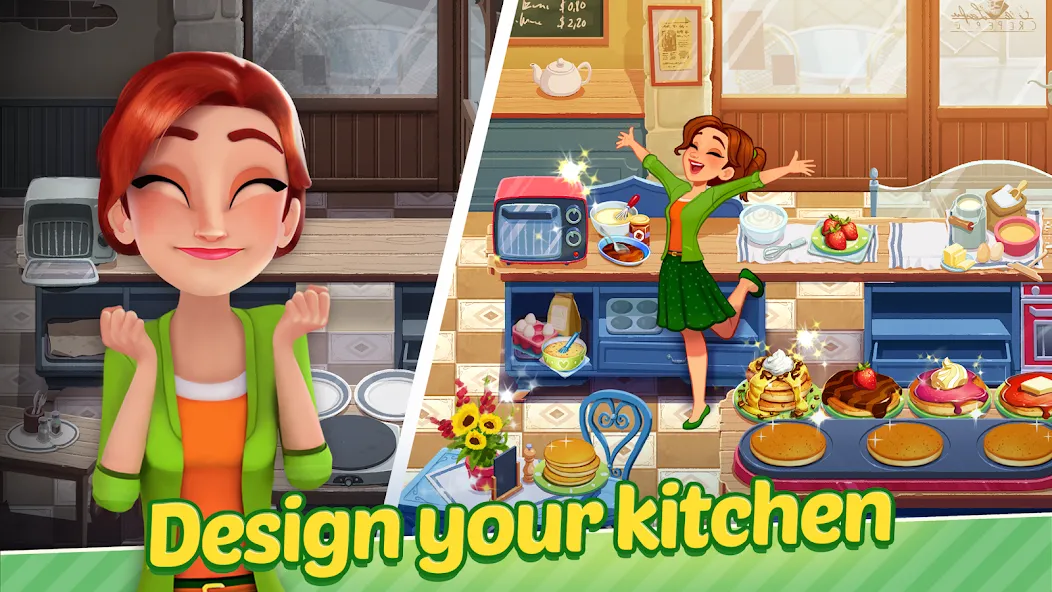 Взломанная Delicious World — Cooking Game (Делишес Ворлд)  [МОД Unlimited Money] — последняя версия apk на Андроид screen 1