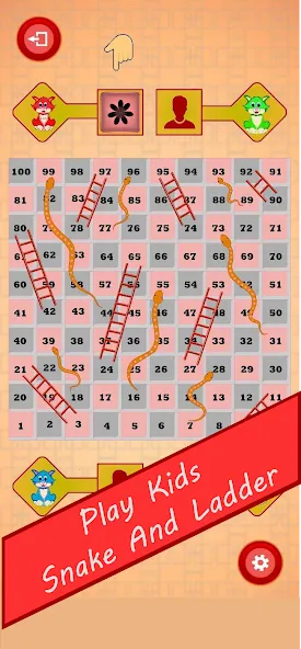 Скачать взлом Kids Snake and Ladder (Кидз Снейк энд Лэддер)  [МОД Menu] — последняя версия apk на Андроид screen 1