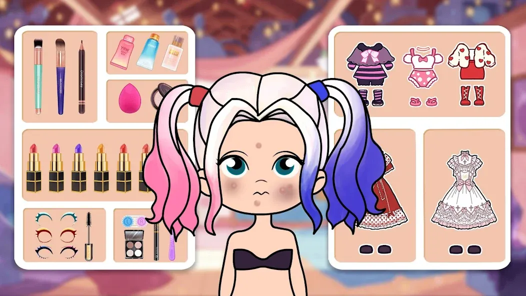 Скачать взломанную Doll Dress Up — Makeup Games  [МОД Бесконечные монеты] — полная версия apk на Андроид screen 2