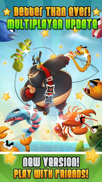 Скачать взломанную Ninja Fishing (Ниндзя Фишинг)  [МОД Unlocked] — стабильная версия apk на Андроид screen 1