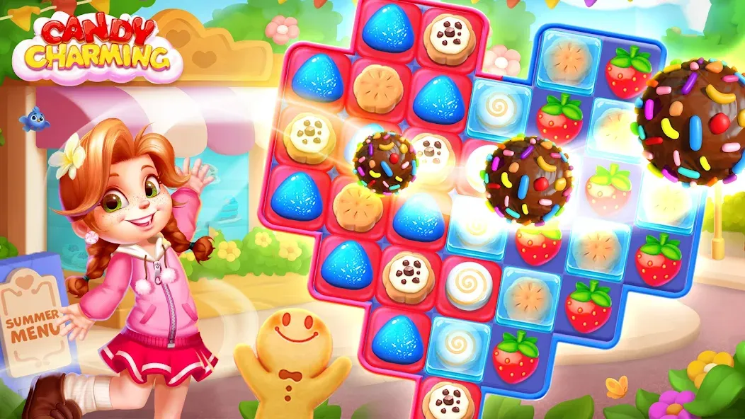 Взлом Candy Charming — Match 3 Games (энди Чарминг)  [МОД Unlocked] — полная версия apk на Андроид screen 5