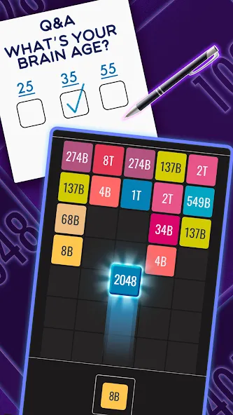 Скачать взломанную Join Blocks 2048 Number Puzzle (Джоин Блокс)  [МОД Mega Pack] — последняя версия apk на Андроид screen 2