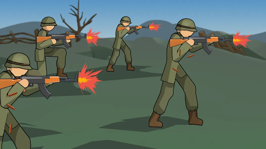 Скачать взломанную Stickman WW2 (Стикмэн Вторая Мировая война)  [МОД Unlocked] — стабильная версия apk на Андроид screen 3