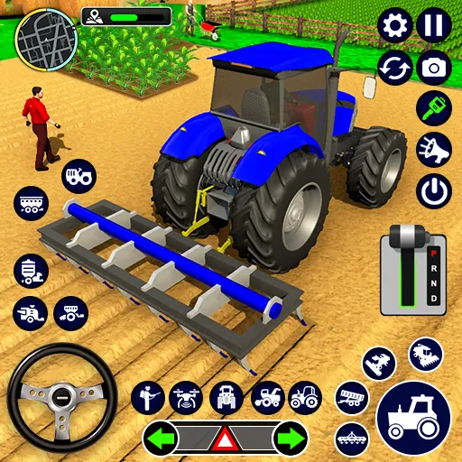 Взломанная Real Tractor Driving Simulator (Реальный симулятор вождения трактора)  [МОД Много денег] — полная версия apk на Андроид screen 1