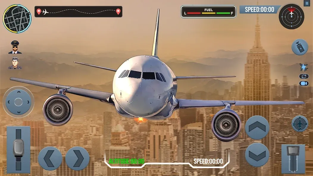 Взлом Airplane Simulator Plane Games  [МОД Unlimited Money] — полная версия apk на Андроид screen 1