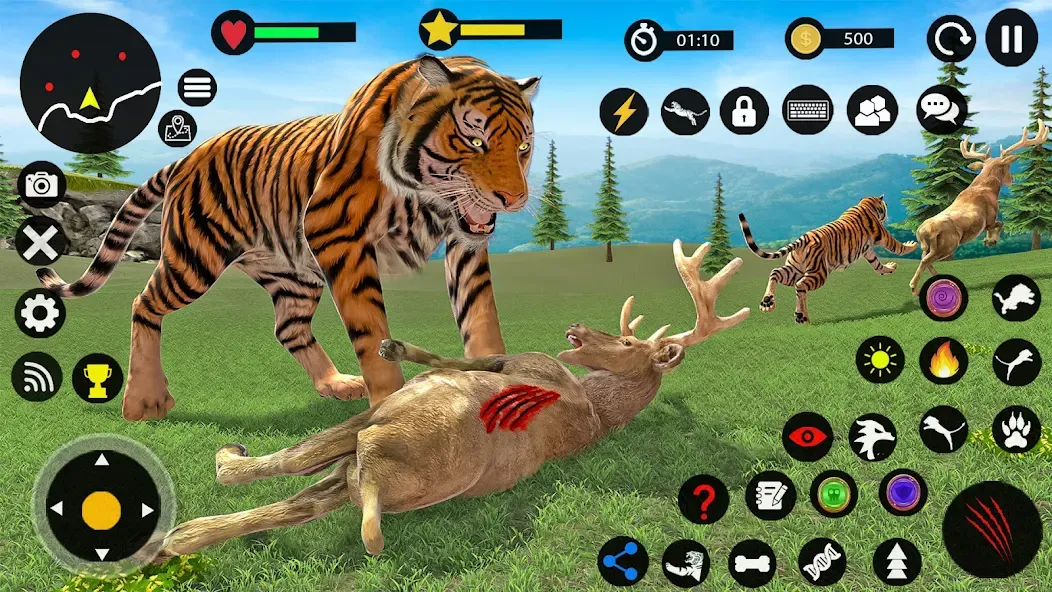 Взломанная Tiger Games: Tiger Sim Offline  [МОД Бесконечные деньги] — полная версия apk на Андроид screen 1