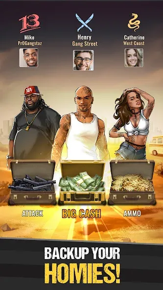 Скачать взлом The Gang: Street Mafia Wars (Зэ Гэнг)  [МОД Mega Pack] — стабильная версия apk на Андроид screen 5