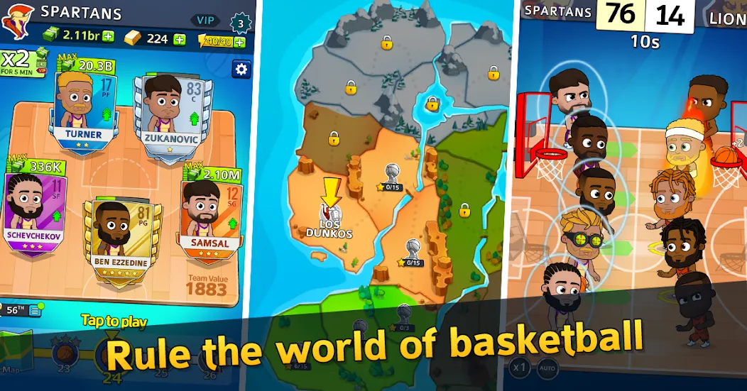 Скачать взлом Idle Five Basketball tycoon (Айдл Файв Баскетбольный тайкун)  [МОД Меню] — последняя версия apk на Андроид screen 1