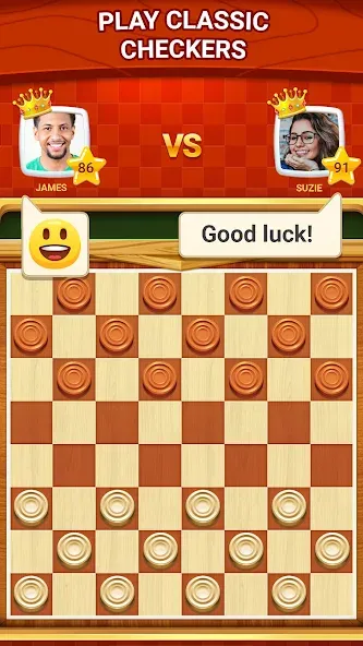 Взломанная Checkers — Online & Offline  [МОД Много монет] — полная версия apk на Андроид screen 1