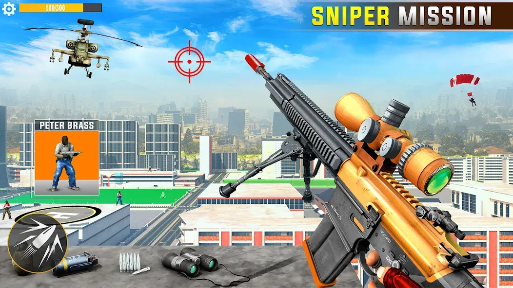 Взлом Banduk Game — Sniper Gun Games (Снайперская Война 3D)  [МОД Меню] — полная версия apk на Андроид screen 2