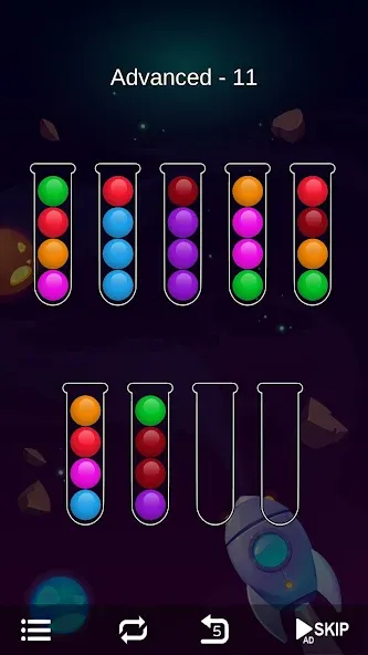 Скачать взломанную Ball Sort — Bubble Sort Puzzle (Болл Сорт)  [МОД Много монет] — полная версия apk на Андроид screen 5