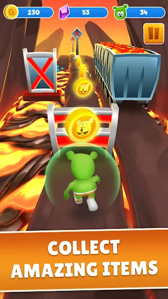 Взломанная Gummy Bear Run: Running Games (Гамми Бер Ран)  [МОД Бесконечные монеты] — последняя версия apk на Андроид screen 4