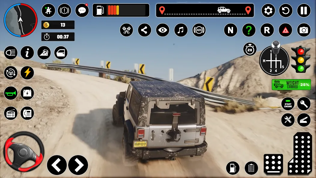 Скачать взломанную Offroad Jeep Driving & Parking  [МОД Много монет] — стабильная версия apk на Андроид screen 2