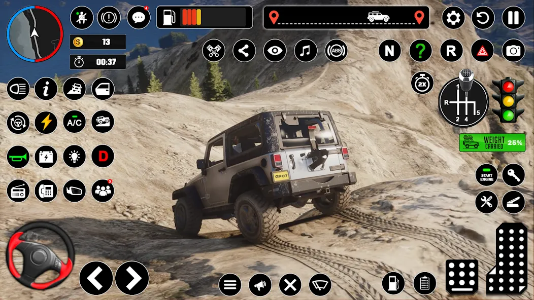 Скачать взломанную Offroad Jeep Driving & Parking  [МОД Много монет] — стабильная версия apk на Андроид screen 4