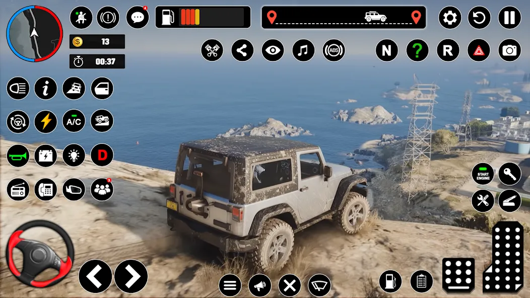 Скачать взломанную Offroad Jeep Driving & Parking  [МОД Много монет] — стабильная версия apk на Андроид screen 5