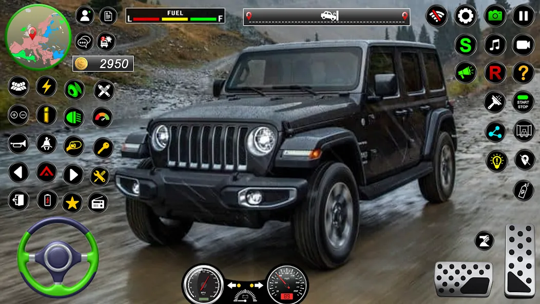 Скачать взлом Jeep Driving Simulator offRoad (Джип Драйвинг Симулятор вне дороги)  [МОД Бесконечные монеты] — последняя версия apk на Андроид screen 1