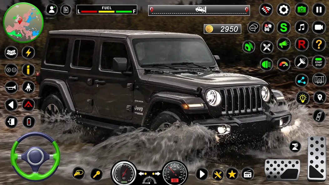 Скачать взлом Jeep Driving Simulator offRoad (Джип Драйвинг Симулятор вне дороги)  [МОД Бесконечные монеты] — последняя версия apk на Андроид screen 2