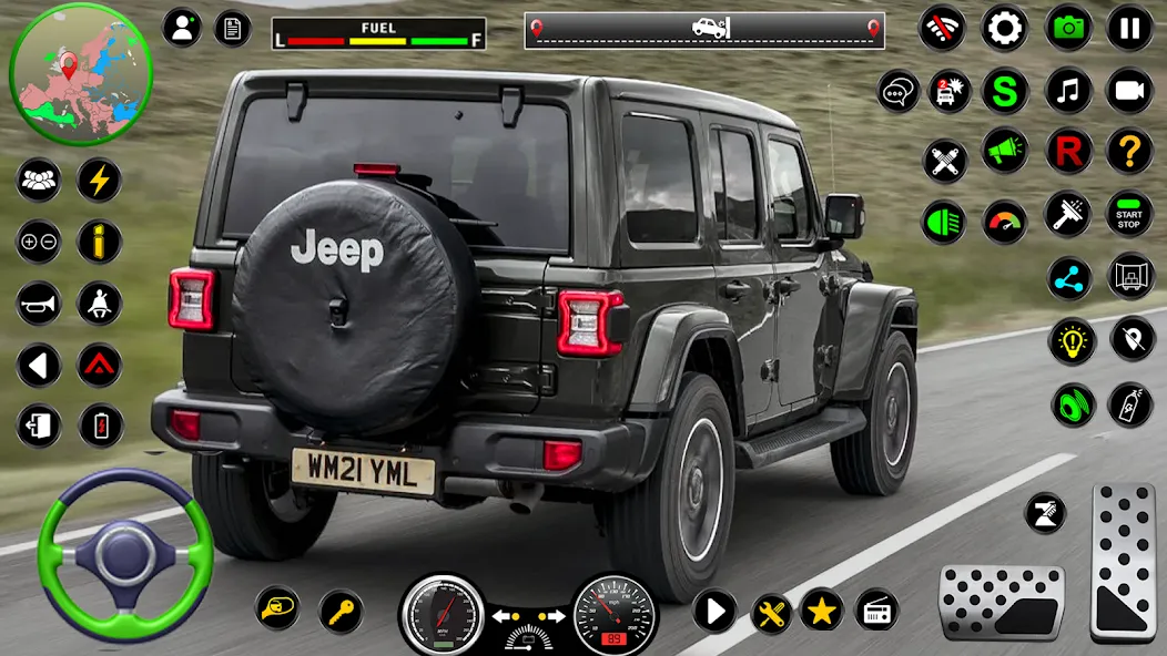 Скачать взлом Jeep Driving Simulator offRoad (Джип Драйвинг Симулятор вне дороги)  [МОД Бесконечные монеты] — последняя версия apk на Андроид screen 3